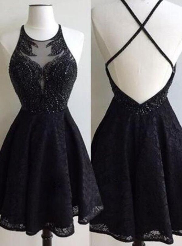 sheer little black dress