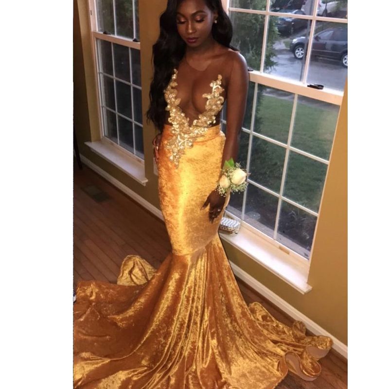 yellow sexy prom dresses