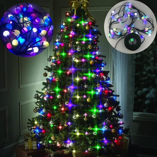 48 LED Bulbs Christmas Tree Multi Colored Lights Decor Stackable 48 LED Bulbs Christmas Tree Multi Colored Lights Decor Stackable Lights Festival Garden Light Bulb Hanging Tree US Plug Kids Novelty Gifts Kids Novelty Toys ... - 48 LED Bulbs Christmas Tree Multi Colored Lights Decor Stackable