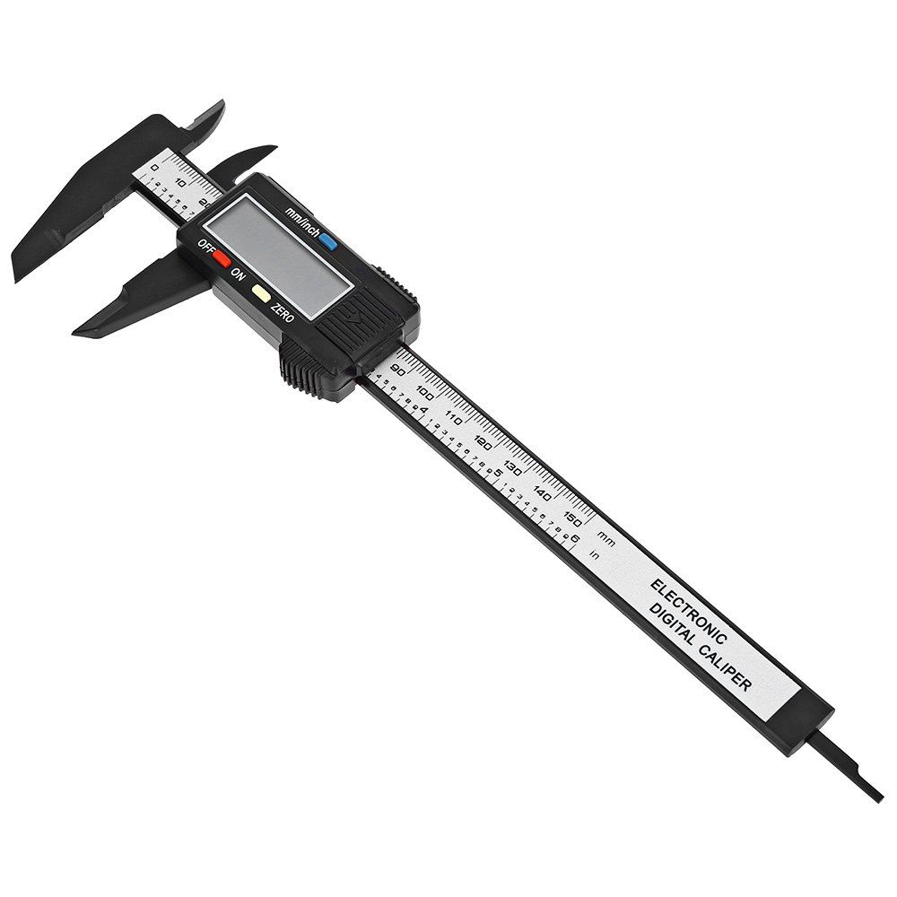150mm 6inch LCD Digital Electronic Carbon Fiber Vernier Caliper Gauge Micrometer