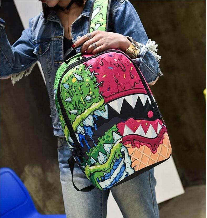 Acquistare Zaino Denti Di Squalo Progetto Area Di Superficie Daypack Zaino  Da Strada Zaino Da Terra Spray Sacca Da Scuola Sportiva Outdoor Day Pack  Economico | Consegna Veloce E Qualità | It.Dhgate