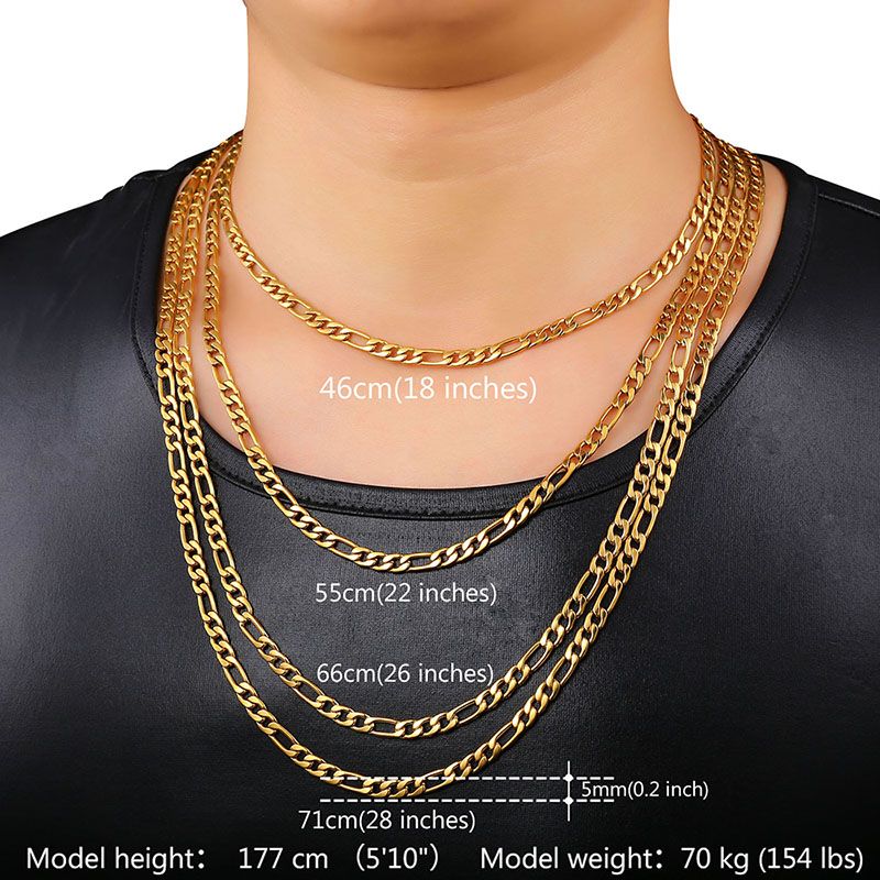 2021 18K Real Gold Plated Necklace With 18K Stamp Men Jewelry Wholesale