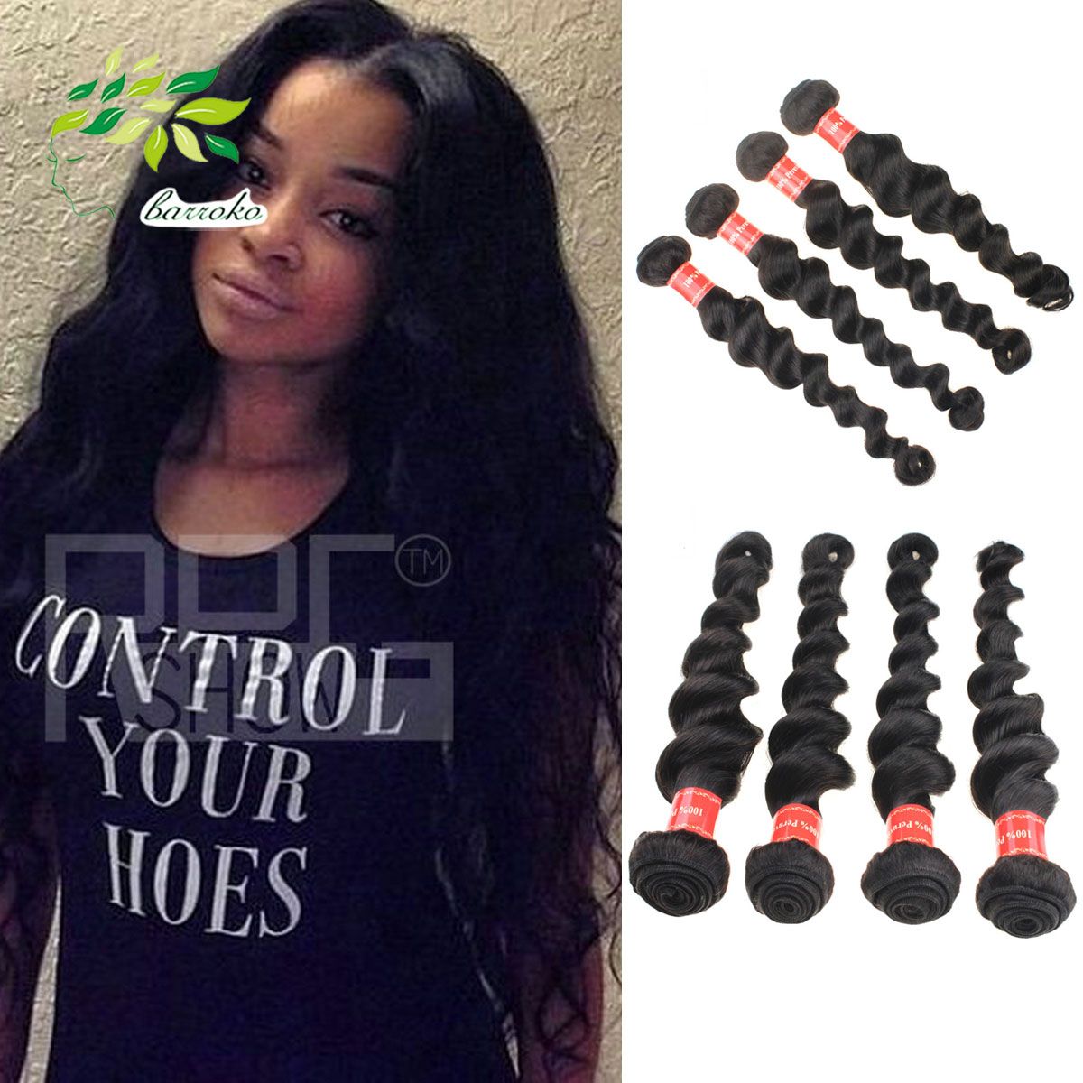 Peruvian Virgin Hair Loose Wave Best Human Hair Weave Brand 3