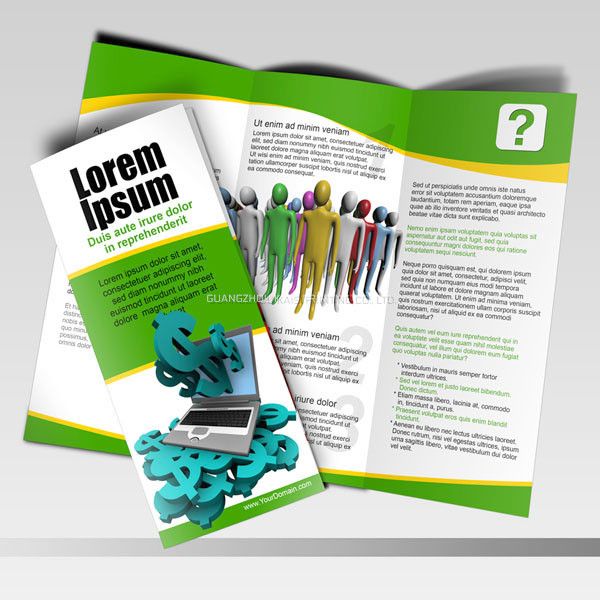 custom a4 flyers printed 128g 157g 200g gloss art paper tri fold