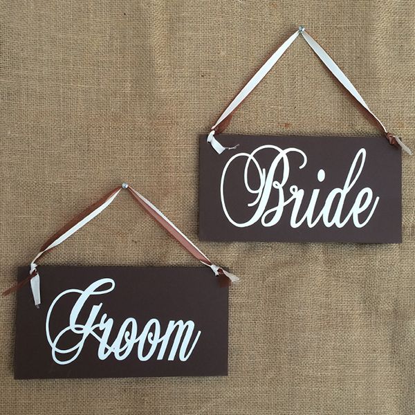 2018 Wooden Wedding Signs Groom Bride Hanging Chair 2018 Wooden Wedding Signs Groom Bride Hanging Chair Decor Rustic Decoration Centerpieces Photo Props Decors From Giftvinco13
