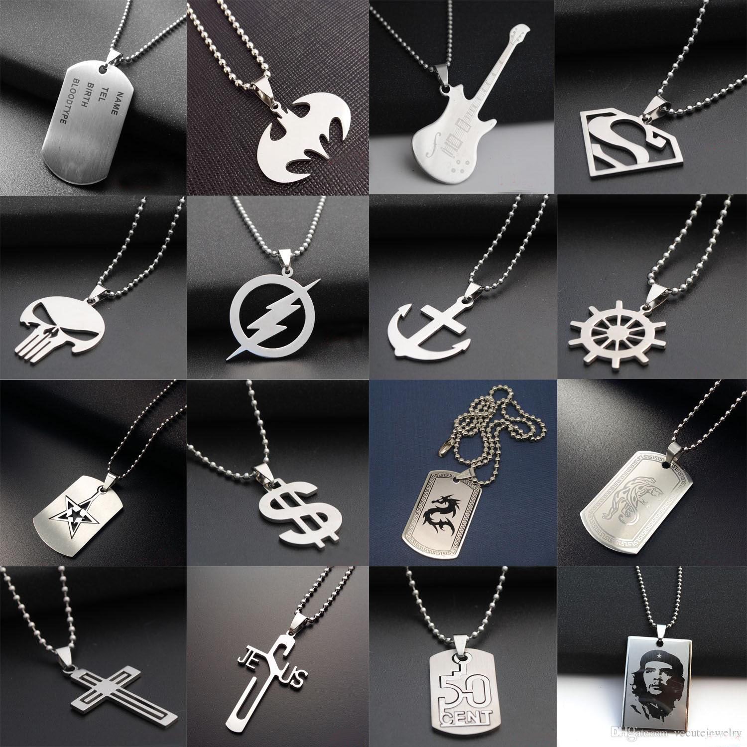 Whole Fashion Stainless Steel 316l Army Dog Tag Men Necklace Cs Whole Fashion Stainless Steel 316l Army Dog Tag Men Necklace Cs Pendant Necklaces Charms Jewelry For Man Superhero Fans Nice Gift Heart