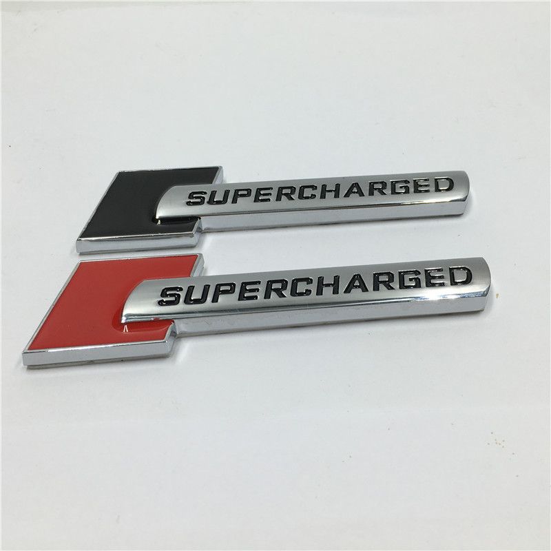 Brand new SUPERCHARGED Logo 3D Metal Car Sticker Emblem Badge Decal