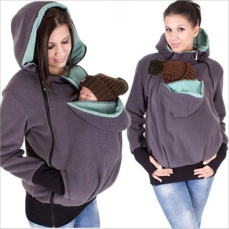2018 Maternity Warm Hoodie Kangaroo Sweater With Baby Carriers 2018 Maternity Warm Hoodie Kangaroo Sweater With Baby Carriers