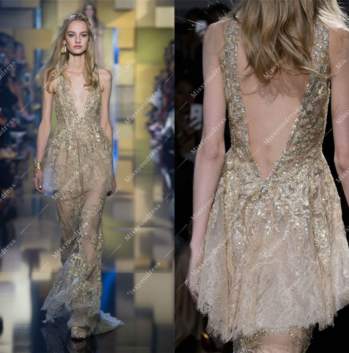 elie saab gold gown