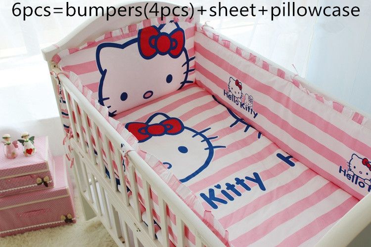 Promotion O Kitty Baby Bedding Set 100 Cotton Crib For O Kitty Baby Bedding Set 100 Cotton Crib For Children Includepers Sheet Pillow Cover Twin Comforter Sets Kids From