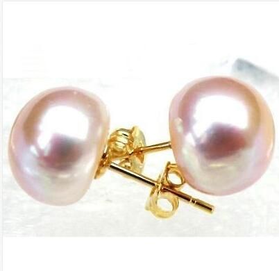 wholesale Beautiful 9 Pair 10mm Multicolor Shell Pearl Earring AAA