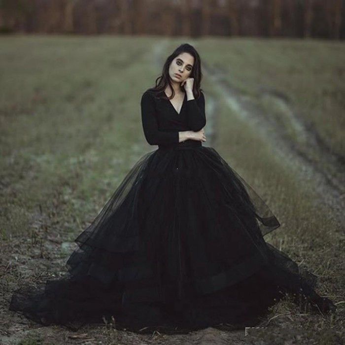 Puffy Sleeve Dress Long Hair