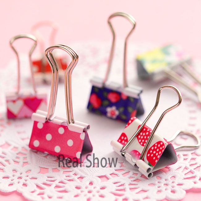 2019 Cute Creative Stationery Binder Clips Color Office Paper Clip