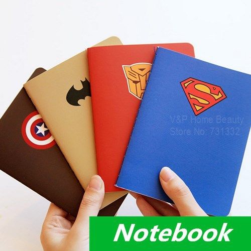 2018 hero theme notebook diary book notepad superman design kawaii