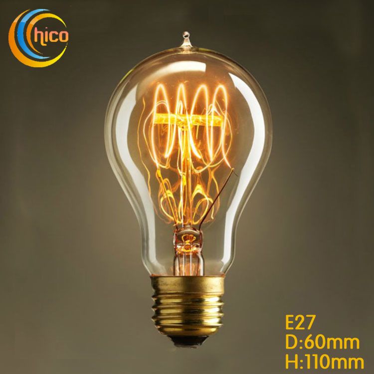 Incandescent Vintage Edison Light Bulb Led A19 Incandescent Vintage Edison Light Bulb Led A19 Squirrel 40w E27 Fireworks Carbon Filament Antique Lamp 3 Way