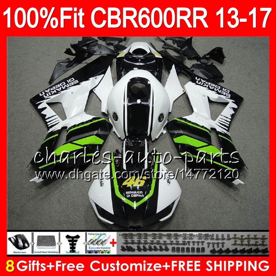 Injection Body For Honda Cbr 600 Rr White Black Cbr600rr 13 14 15 16