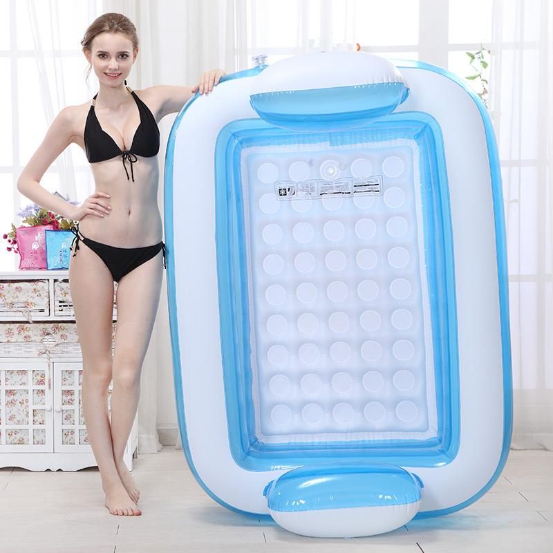 Inflatable Bathtub Folding Tub Thickening Inflatable Bathtub Folding Tub Thickening Child Bath Basin Bucket Plastic Pvc Swimming Pool For Children From China Dhgate Com