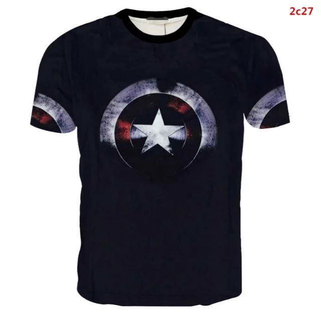 Mens Superhero T-shirt Jersey Compression Marvel Gym Short Sleeve Tops Spiderman