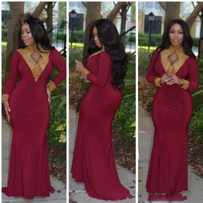 burgundy plus size prom dress