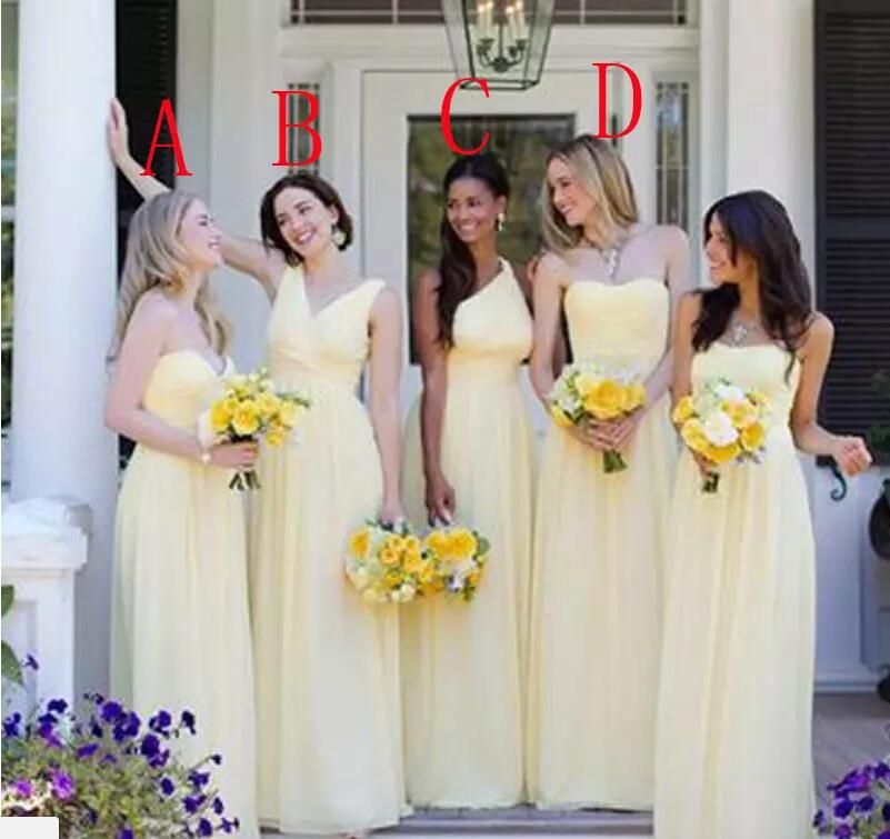 light yellow bridesmaid dresses