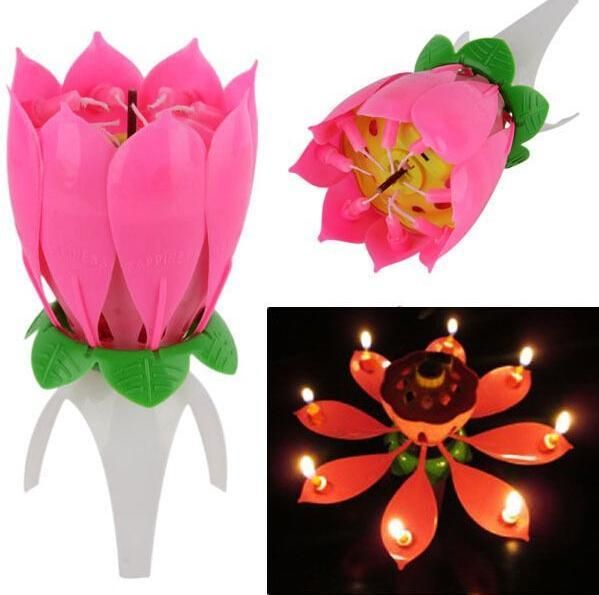 Acheter Fete Danniversaire Musique Bougie Fleur Nouveau Lotus Musique Bougies Joyeux Anniversaire Musique Fleurs Bougies Danniversaire Bougies Fleur De 0 42 Du Yangze Fr Dhgate Com