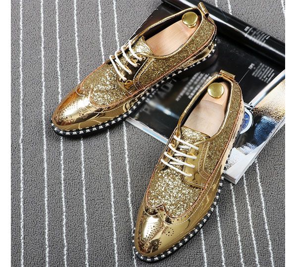 mens glitter brogues
