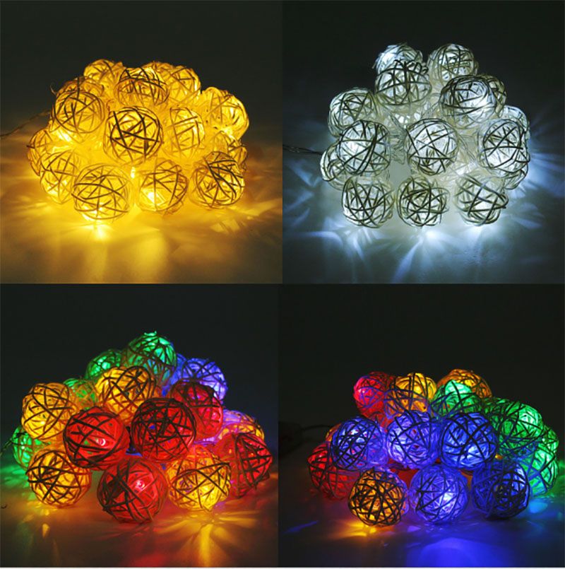 Decorative Light Balls Inspiration Led Straw Rattan Ball String Lights Wedding Party Christmas Home 2018 Decorative Light Balls Endearing Led Straw Rattan Ball String Lights Wedding Party Christmas Home 2018