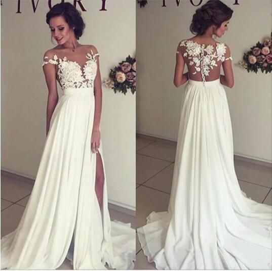 Simple Wedding Dress with Lace
