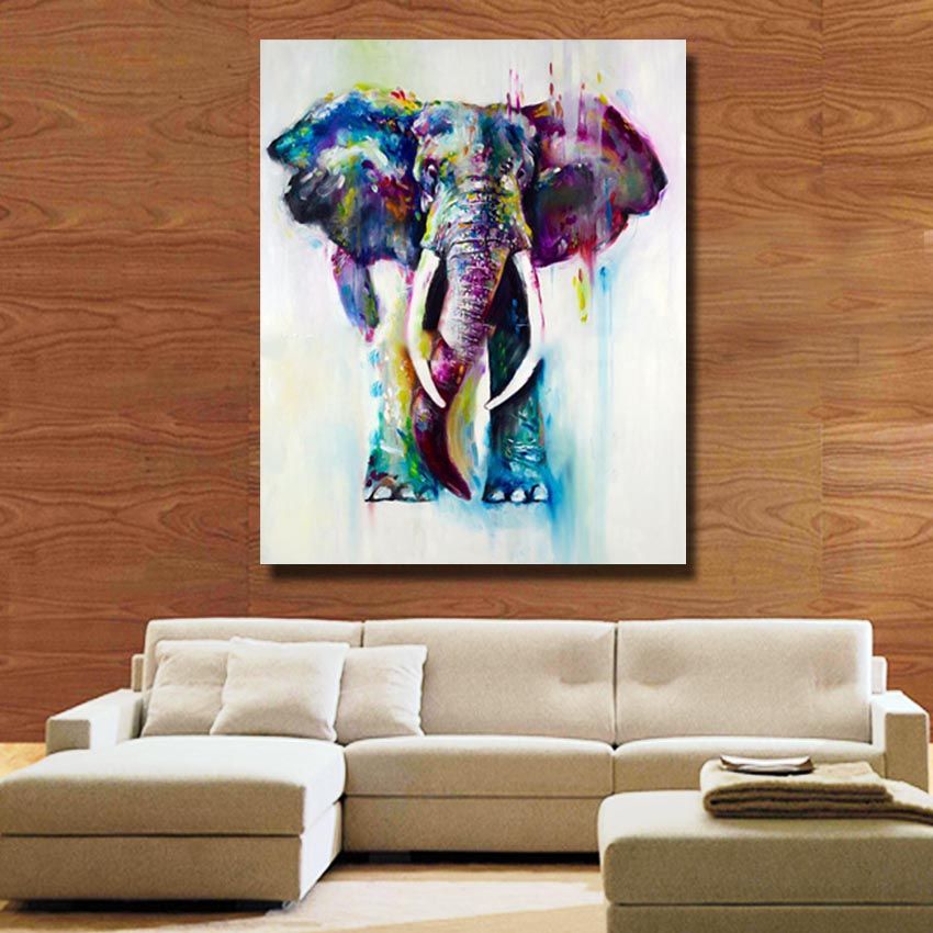 Elephant Wall Decor 2017 1peices wall canvas art modern elephant painting living room Elephant Wall Decor 2017 1peices wall canvas art modern elephant painting living room