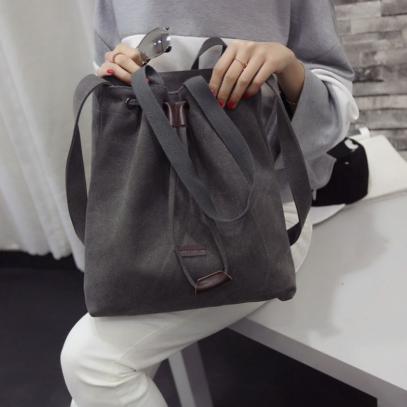 trendy korean canvas tote bag