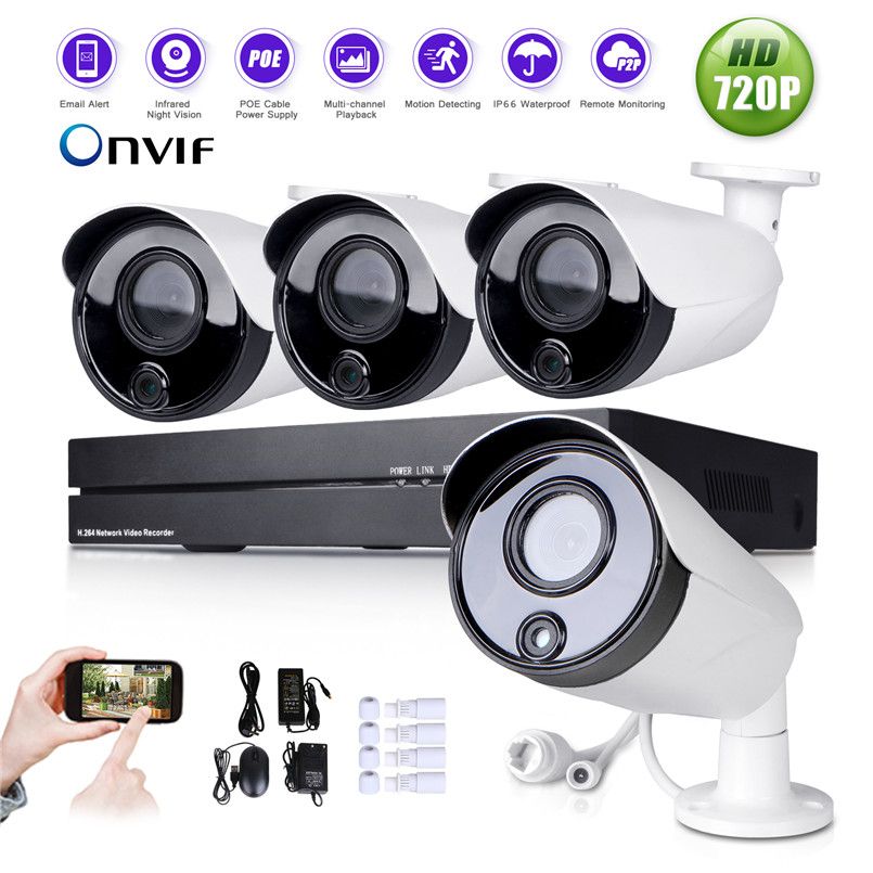 best 720p poe high definition monitor suit 4ch h 264 nvr recorder ir