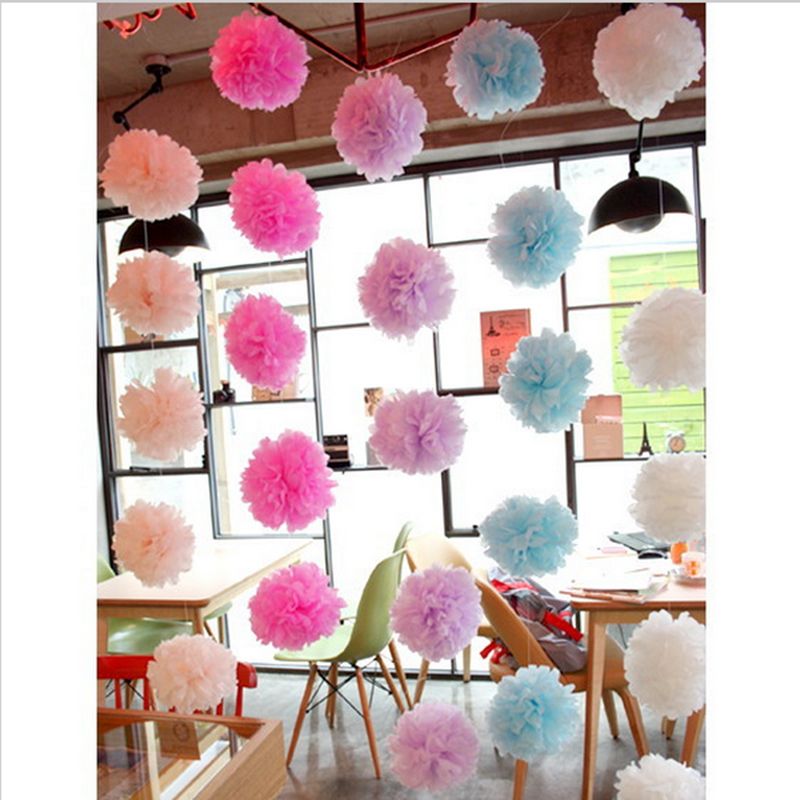 20cm Wedding Decoration Tissue Paper Pom Poms Events Party 20cm Wedding Decoration Tissue Paper Pom Poms Events Party
