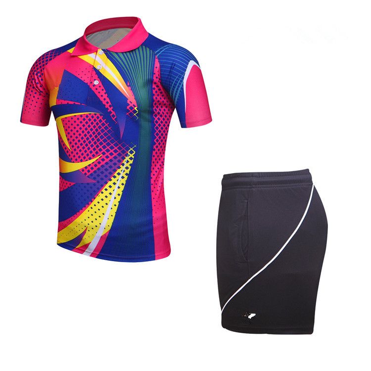 Hot New Men's Tops Sportswear Badminton Clothing table tennis T-shirt 