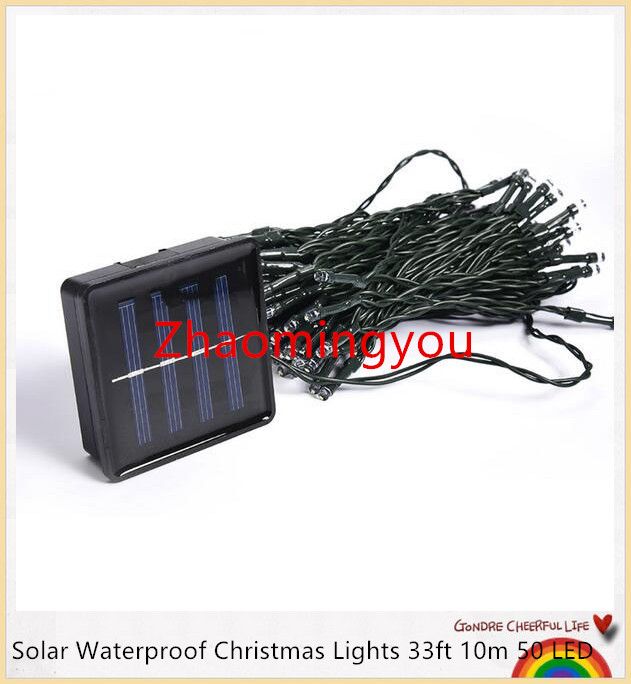 2pcs 100 Led 200 Outdoor 8 Modes Solar Powered String Light Garden Party Fairy Lamp 10m 22m