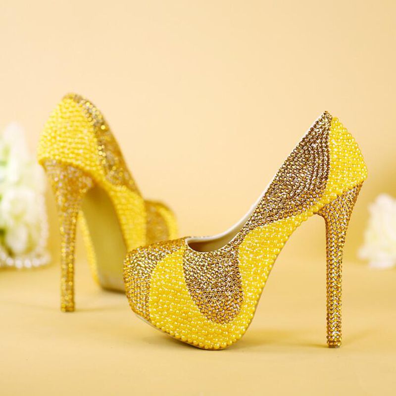 yellow bridal shoes