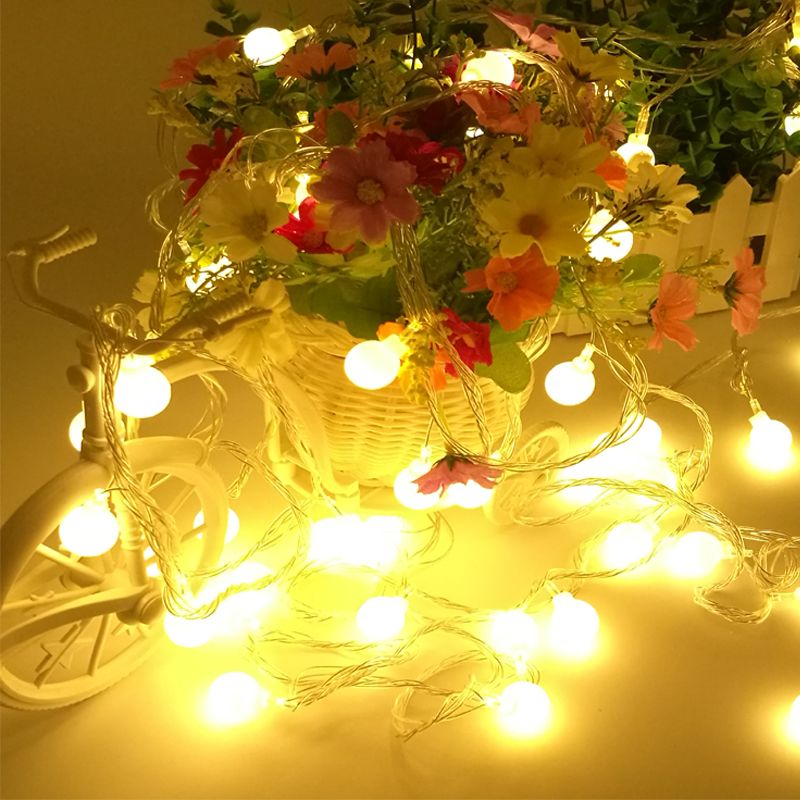 Novelty Outdoor Lighting 10m 50leds Led Ball String Lamps Red String Kabbalah Best Woman Man