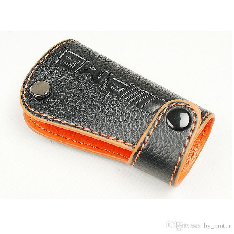 For AMG REAL LEATHER KEY COVER W203 W211 W204 W205 W221 RED ORANGE For