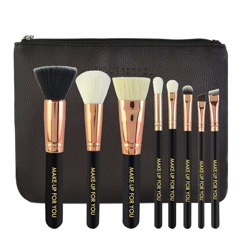 Make Up For You Cosmetic Brushes Set Baking Varnish Wooden Handle With
