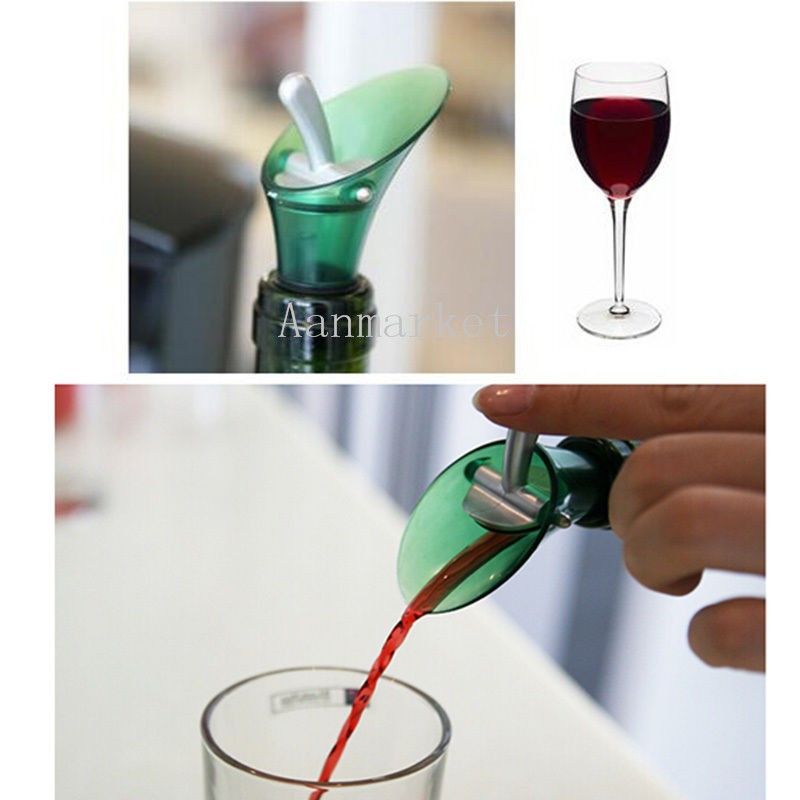 2020 Hot Selling Red Wine Aerator Plug Cap Bottle Pour Pourer Shutoff