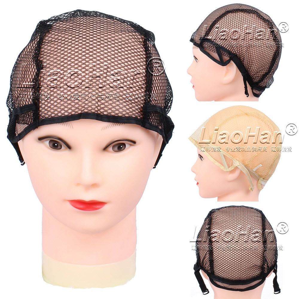 Wig Caps For Making Wigs With Adjustable Straps On The Black Hair Net Wig Cap WF02 Optional Full