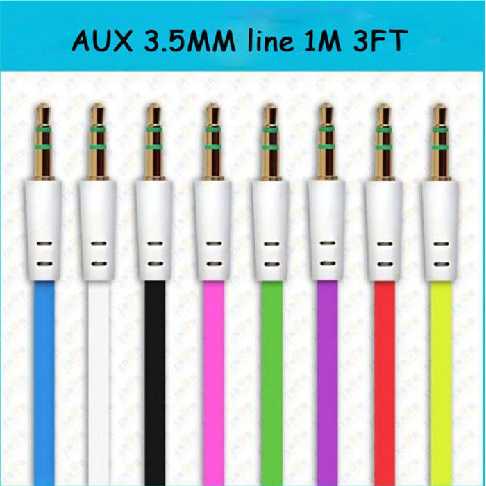 2019 Wholesale 3.5mm 1M 3ft AUX Audio Cable Auxiliary Cables Cord For