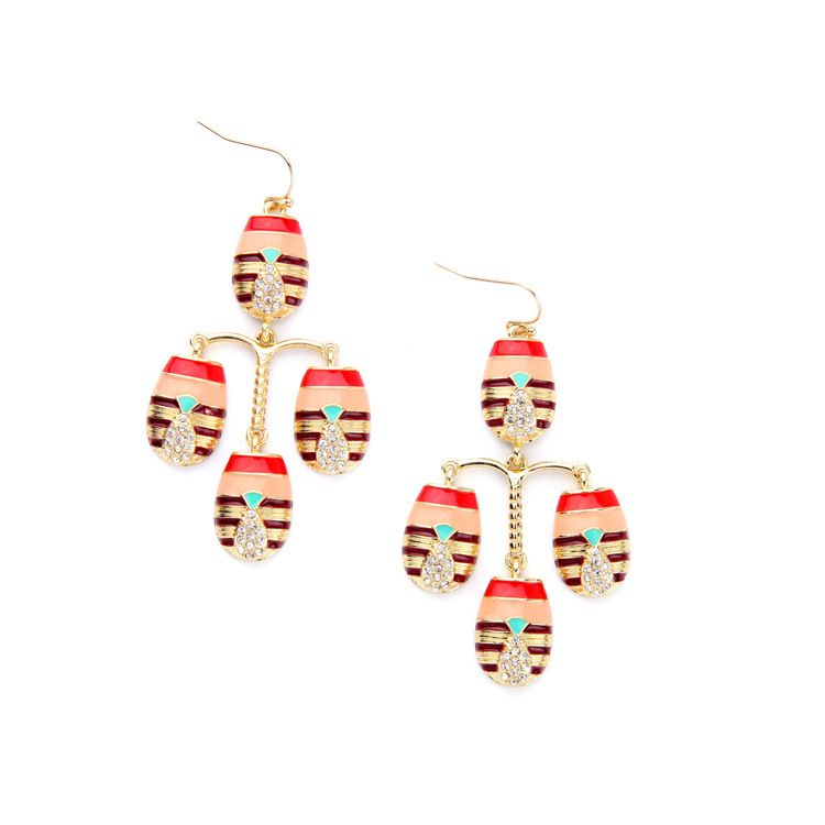 2018 Enameled Stripe Honeybee Chandelier Earrings Turquoise And 2018 Enameled Stripe Honeybee Chandelier Earrings Turquoise And Crystal Teardrop Charms Insect For Lady From Jeasonyi 3 02 Dhgate Com