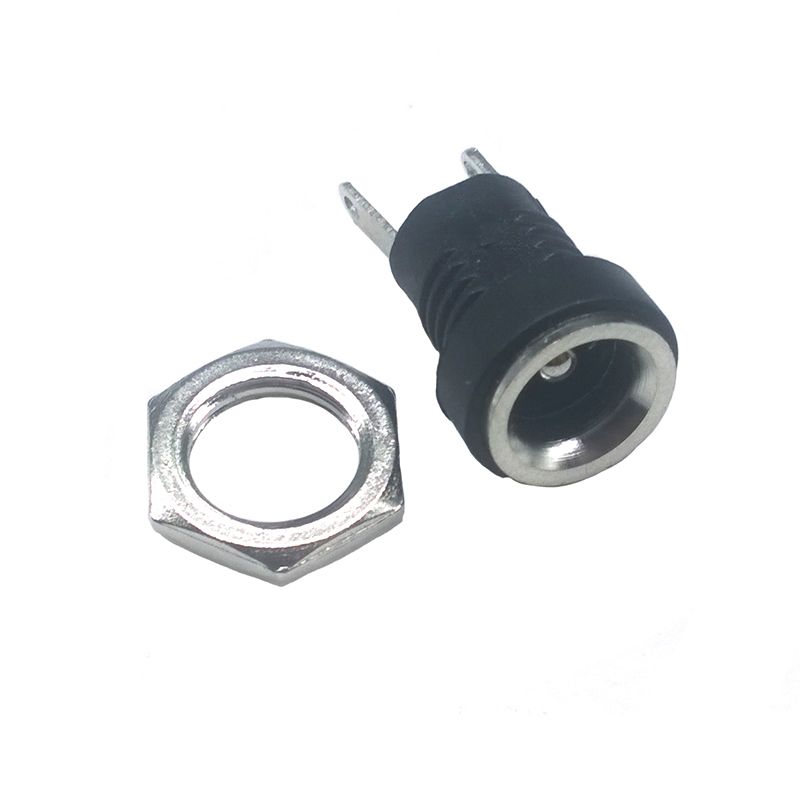 Presa Femmina PANNELLO MONTAGGIO JACK CONNETTORE DC 10x 2.1 mm x 5.5 mm Maschio Spina