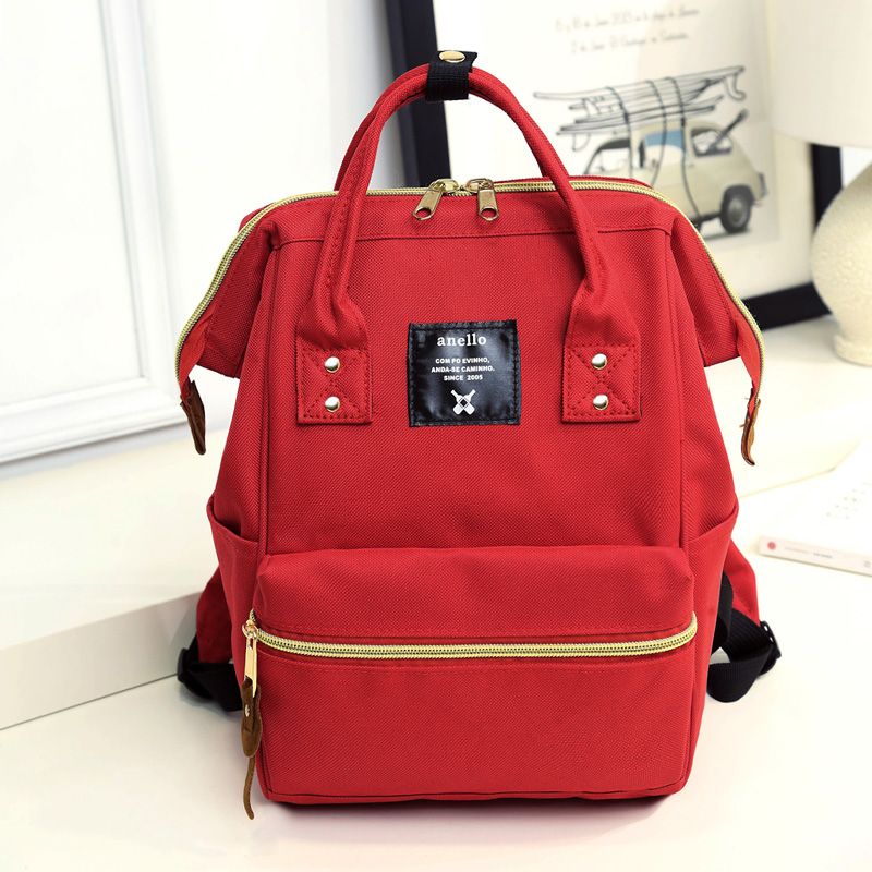 Anello Japan Lotte Mini Backpack Travel Bag Bag of Male And Female Students Leisure Solid Flow ...