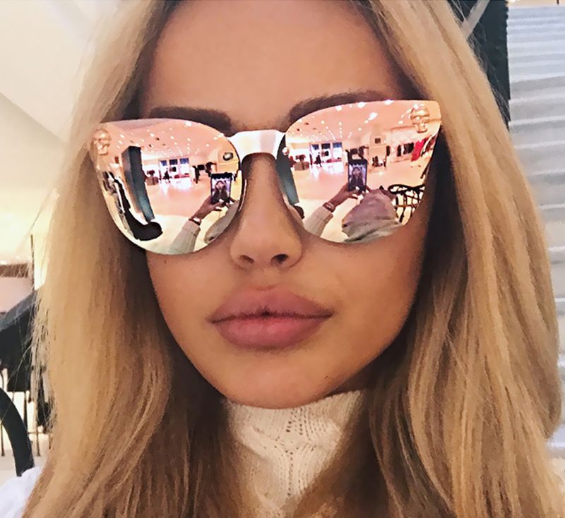 Hot Sell Fashion Diamond Cat Eye Sunglasses Women Brand