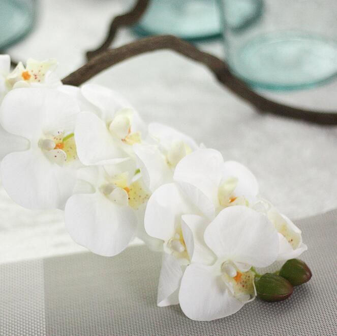REAL TOUCH ORCHIDS 72cm Artificial Flowers Simulation Princess Butterfly Orchid Phalaenopsis for Wedding Flower rubber coating PF13