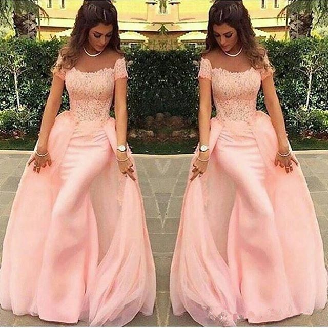 baby pink evening dress