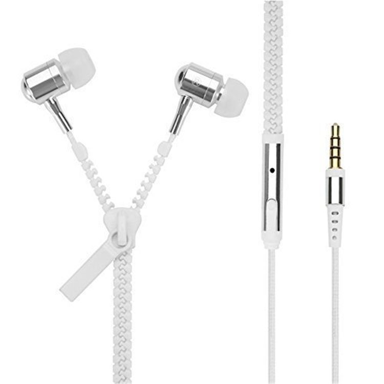 For iphone 6 6s Plus earphone Zipper 3.5mm In-Ear Earbuds Samsung S6 Headphones For Moto HTC Sony, and LG with Retail Package