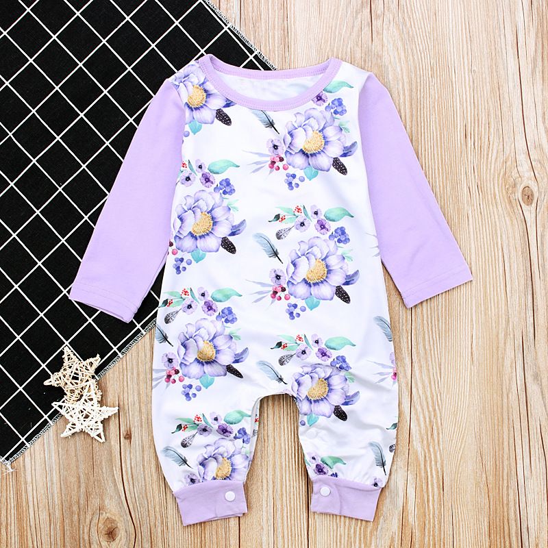 lavender baby romper