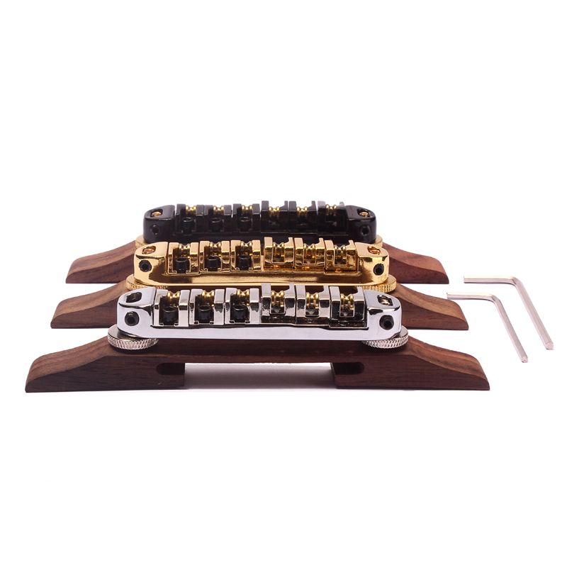 2019 Archtop JAZZ Guitar Tailpiece Bridge W/ Black Roller From Musicabc